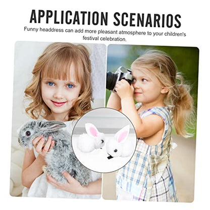 MERRYHAPY Cute Rabbit Hairpin Boys and Girls Hair Clips Plush Hairpin Girl Accessories Bunny Hair Clips