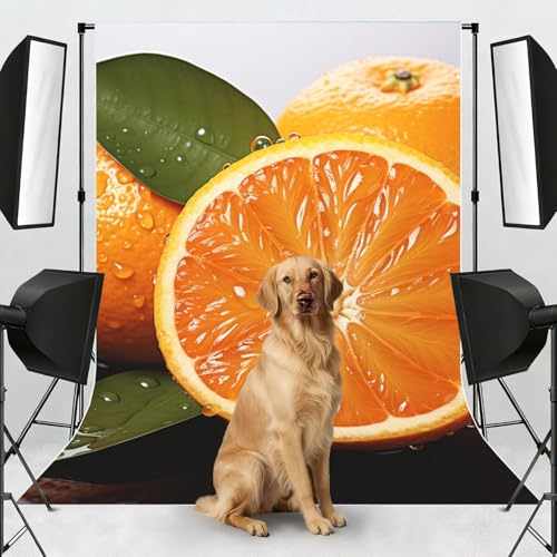 Orange Backdrop Background for Photography 5x7ft Photobooth Professional Photo Backdrop Curtains Video Photography Studio Photo Backgrounds Banner Booth Background Screen Parties - color: Orange