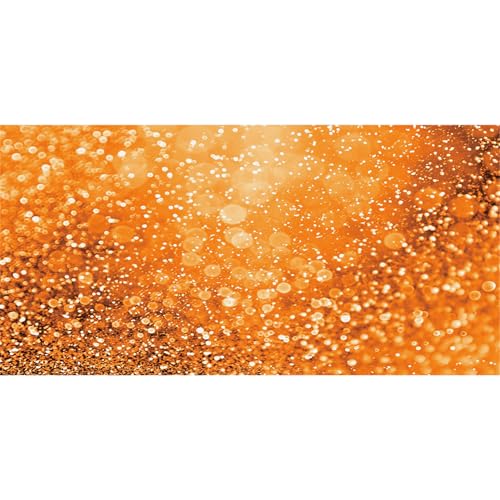 20x10ft Orange Glitters Backdrop Dreamy Warm Light Spot Sparkles Photography Background Wallpaper Decor Thanksgiving Baby Shower Birthday Party for New Baby Kids Portrait Studio Props - size: 20x10ft