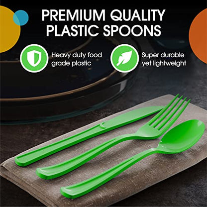 Party Solids Lime Green Plastic Forks 200 Pcs Lime Green Forks Disposable Utensils Heavy Duty Plastic Cutlery Set Disposable Cutlery Sets Flatware Sets Silverware Set Party Supplies & Party Tableware - color: Lime Green