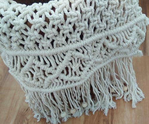 Newborn Photography Props Baby Photoshoots Photo Posing Macrame Rug Backdrop (Beige) - color: Beige