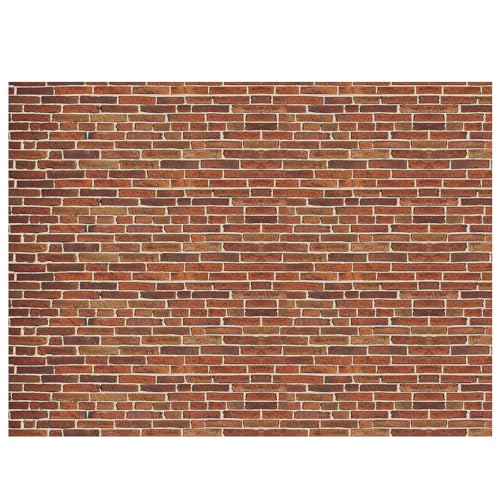 VitalCozy 10 x 8 ft Brick Wall Backdrop for Photography Polyester Fabric Dark Red Brick Backdrop Photo Studio Props Banner for Graduation Newborn Birthday Party - color: Dark Red, size: 10 x 8 ft