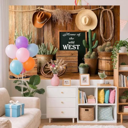 Wathon Retro Wild West Cowboy Backdrop for Photography Southwest Country Ranch Wooden Wall Photo Backdrop Western Retro Rustic Texas Photo Background Booth Video Studio Props 6X4FT - color: Wooden Wall, size: 6X4FT