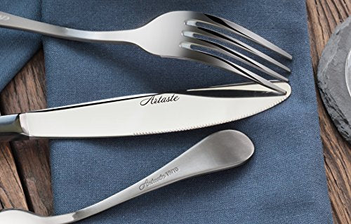 Artaste 56914 Rain 18/10 Stainless Steel Flatware 36-Piece Set, Black Finished, Service for 12 - color: Black