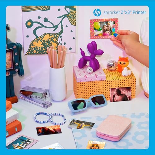 HP Sprocket Portable 2x3 Inch Instant Photo Printer (Blush Pink) Print Pictures on Zink Sticky-Backed Paper From Your iOS & Android Device - color: Pink, style: Printer