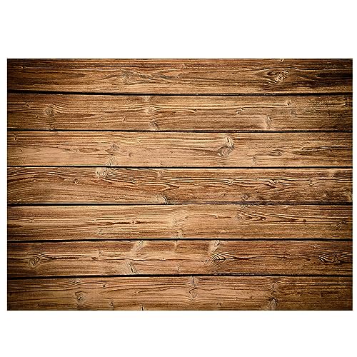 Buryeah Wooden Backdrop Wall Brown Wood Fabric Background Polyester Rustic Photo Backdrop for Photoshoot Baby Shower Wedding Party Photography Supplies(10 x 8 ft) - size: 10 x 8 ft