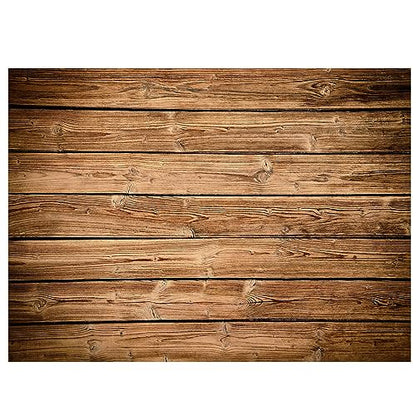 Buryeah Wooden Backdrop Wall Brown Wood Fabric Background Polyester Rustic Photo Backdrop for Photoshoot Baby Shower Wedding Party Photography Supplies(7 x 5 ft) - size: 7 x 5 ft