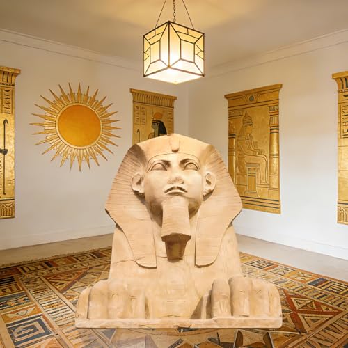3.8 Ft Sphinx Cardboard Cutout Life Size Egyptian Statue Standee Ancient Egypt Stand Up Backdrop Props for Egyptian Theme Party Decor Indoor Outdoor Classroom Museum Events Photo Booth - color: Sphinx
