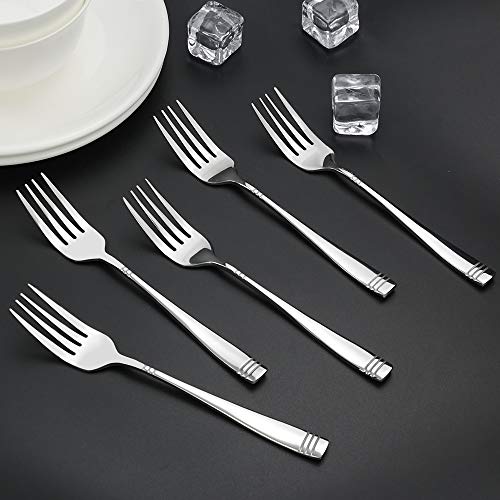 Obstnny Stainless Steel Dessert Fork Set, 6.7-Inch, Set of 12 - size: 12-piece dessert forks