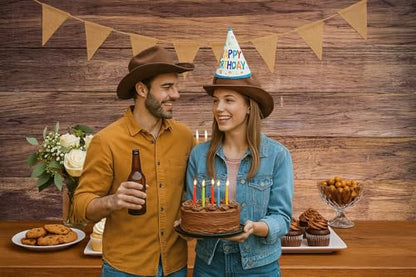 Rustic Horizontal Wood Backdrop 7x5ft – Vinyl Brown Plank Photography Background for Farm Birthday Party, Baby Shower, Barn Wedding, Food or Product Photography 082