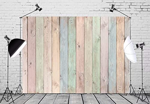 BELECO 5x3ft Fabric Wood Backdrop Pastel Colored Wood Planks Texture Photography Backdrop Wooden Background Boy Girl Birthday Party Baby Shower Decor Product Photoshoot Pets Photo Background Props - size: 5x3FT