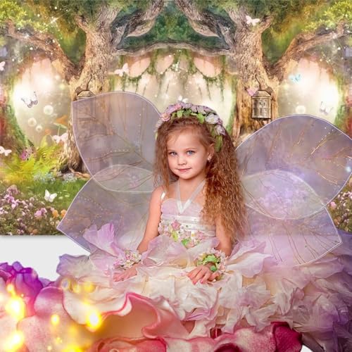 Fairytale Enchanted Fairytale Forest Backdrop 10x8ft Fantasy Jungle Backdrop Fairy Tale Nature Wonderland Photography Background for Children Kid's Birthday Baby Shower Party Phootshoot - color: Enchanted Fairytale Jungle Forest, size: 10x8ft