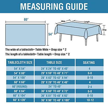 H.VERSAILTEX Linen Textured Table Cloths 54 x 54 Inch Solid Tablecloth Waterproof Table Cover for Dining Buffet Feature Soft and Thick Fabric, Baby Pink - color: Baby Pink, size: 54" x 54" (Square)