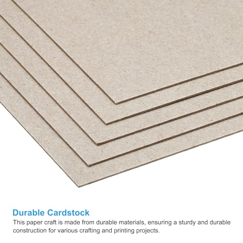 PATIKIL 12x8x0.04" Chipboard Sheets, 20Pcs 40PT Thick Book Board Binders Board Sturdy Bookbinding Supplies for Book Binding Cover, Gray - color: Gray, size: 12x8x0.04"