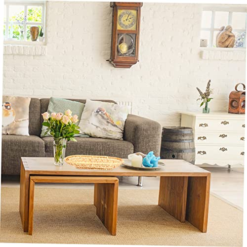 MAGICLULU Rattan Woven Tray Food Storage and Towel Holder Multi Functional Decorative Plate for Fruits Snacks and Photography Prop Lightweight Design