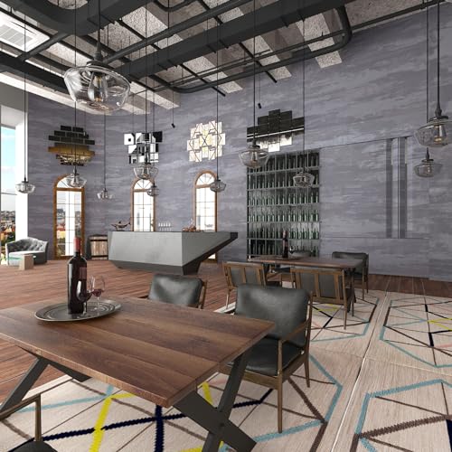 31.5x315inch Extra Wide Light Grey Concrete Wallpaper Peel and Stick Silver Grey Stained Contact Paper Matte Thick Self-adhesive Wall Paper Roll Waterproof Furniture Sticker Modern Industrial Style - color: Light Gray, size: 31.5" x 315"