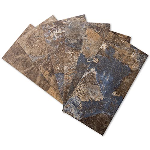 Art3d 102-Piece Peel and Stick Tile Backsplash for Kitchen Bathroom, 3in. × 6in. Stick on Subway Tile Rust Slate - color: Rust-slate