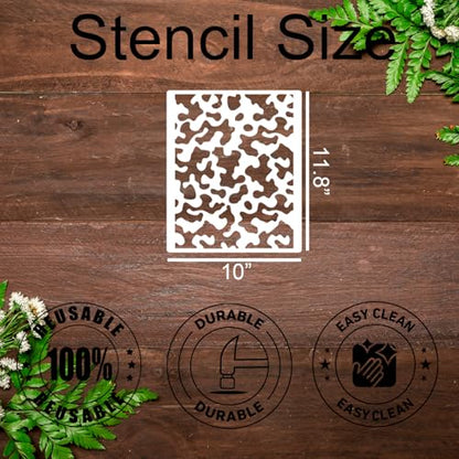 Camo Paint Stencils 12” Camo Stencil for Spray Paint Layered Camouflage Stencils for Painting on Boat Wood Fabric Wall Furniture - style: Camo