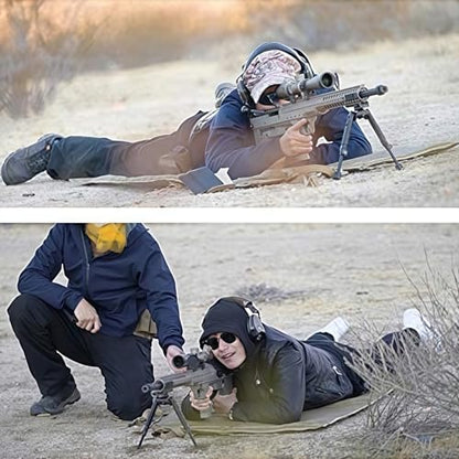 Tactical Shooting Mat Prone Padded 79" Extra Long, Extra Large Hunting Shooting Mats for Outdoor Training Shooters Range Rifle, Roll Up Portable Waterproof Non-Slip Durable Shooting Rest - color: Brown