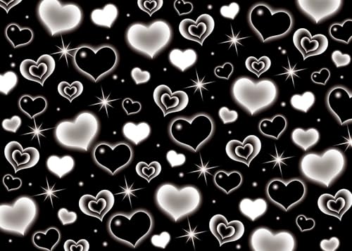 Black Heart 2000s Backdrop Banner Sweet Y2K Photography Background Early 2000s Party Decorations Photo Banner Props Supplies (Black, 10x8FT(3.0m x 2.4m)) - color: black, size: 10x8ft(3.0m X 2.4m)