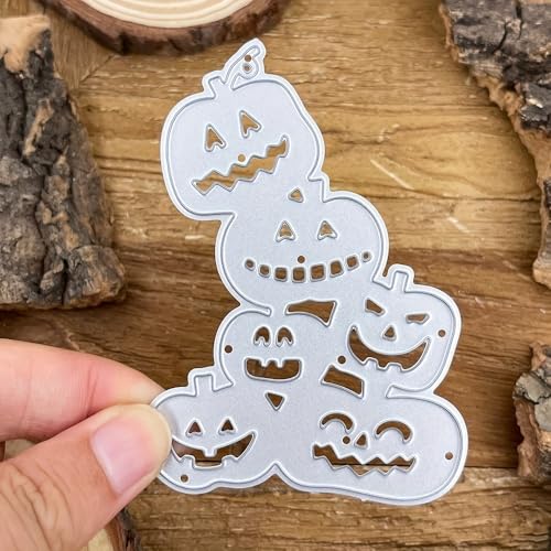 Lapoo Festivals Metal Cutting Die for Scrapbooking - Durable, Cut Stencils for DIY Scrapbook Photo Album Decorative Paper Card, Card Making Supplies (A Bunch of Halloween Pumpkins 2.3 x 3.3 in) - style: A Bunch of Halloween Pumpkins 2.3 x 3.3 in