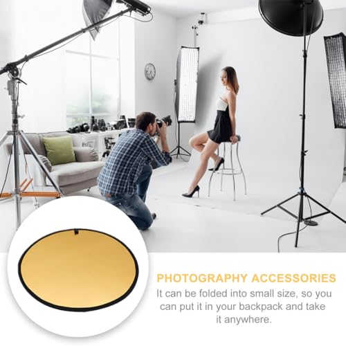 Foldable Photography Light Bounce Board 2-in-1 Metallic Photo Reflector for Indoor and Outdoor Studio Lighting Accessories