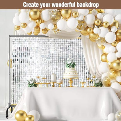 EMART Rolling Backdrop Stand with Wheels - 10 x7.5 ft (WxH) Adjustable - Moveable Photo Banner Background Holder Photography Frame Kit Adjustable for Parties Decoration Photoshoot