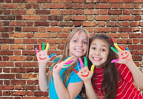 AIIKES 6x4FT Red Brick Wall Photography Backdrop Thin Vinyl Photo Backdrops Background Baby Birthday Party Graduation Home Decoration Photo Booth Studio Prop Banner 11-506 - size: 6x4ft