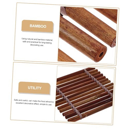 Healifty Japanese Sashimi Plate Decoration Bamboo Sushi Serving Tray Elegant Design for Food Photography and Appetizer Presentation