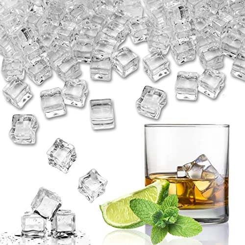Fake Crushed Square Ice Cubes Artificial Acrylic Crystal Diamonds for Vase Fillers,Table Scatter, Party Favor, Wedding Decoration, Photography Props, Food Display (square-10MM/0.39 in 200 pcs) - color: 10MM-200PCS