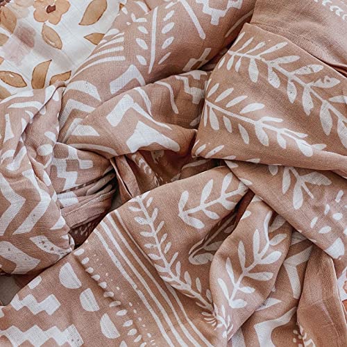 Mini Wander Swaddles for Newborns Muslin Swaddle Blankets - Breathable Soft Gender Neutral Receiving Blanket Baby Essentials | 47 x 47 Cotton - (Tapestry (Maple Sugar) - color: Tapestry (Maple Sugar)