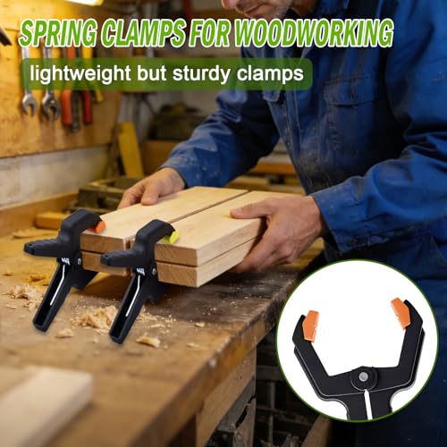 36 Pack Spring Clamps Heavy Duty - 3.5 Inch Wood Clamps for Woodworking, Spring Clips Clamp for Crafts,Photography Backdrop, Balloon Arch and More with Non-Slip Handles and Adjustable Jaw Pads,Yellow - size: Yellow-36 Pack