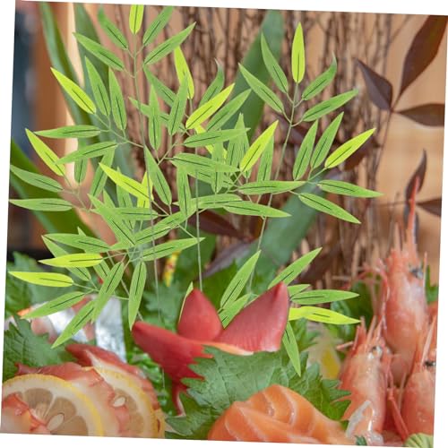 20pcs Artificial Leaf Serving Tray Aesthetic Sushi Display Plates for Sashimi Decor Food Photography Props for Parties and Culinary Presentations