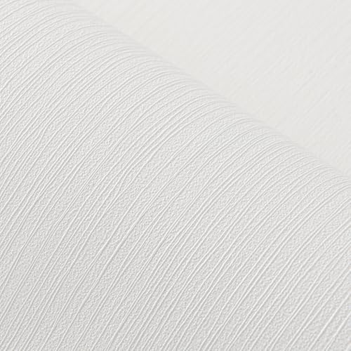 White Grasscloth Wallpaper Peel and Stick Fabric Linen Textured 24"x394" Classic Faux Grassweave Upgraded Thick Self-Adhesive Neutral Contact Paper Vinyl Film Liner Roll for Home Use - color: White, size: 23.6" x 393"