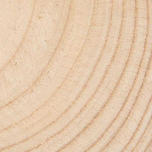 Creative Co-Op Large Paulownia Wood Pedestal with Metal Legs - color: Raw Finish, size: 11"