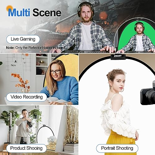 EMART Photography Reflector Holder, Photo Video Studio 5/8" Heavy Duty Metal Clamp Attachment, Light Stand Clip Mount with Umbrella Hole for Backdrop, Diffuser, Lighting - size: 1 Pack