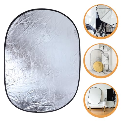 NOLITOY 2pcs Photography Lighting Reflector Board Set Portable Folding Reflectors Soft Diffuser for Studio and Outdoor Portrait Photo Shoots