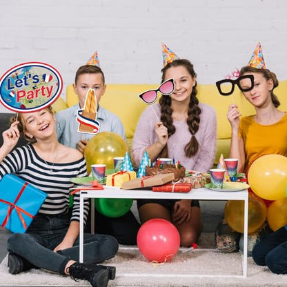 25 Pcs France Photo Booth Props Kit, Paris Themed Party Selfie Decorations, Bonjour I Love France Photography Supplies