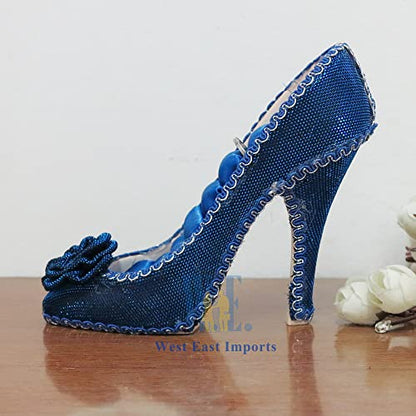 Ring Holder High Heel Shoe Design Fashion Jewelry Organizer Display Birtyday Gift (HW229R/blu) - color: HW229R/blu