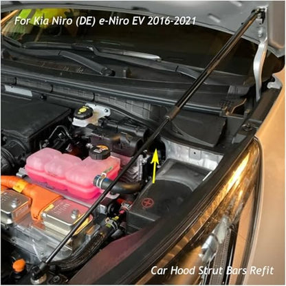 Bonnet Hood Support Rod Strut Bars Lift Spring Shock Bracket Car Styling Compatible With Kia Niro (DE) e-Niro EV 2016-2021 Accessories