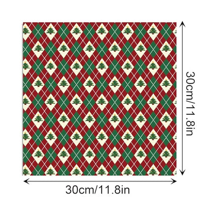 VIVIQUEN 24 Pack Christmas Double-Sided Paper, 12-inches Classic Red Green Textured Scrapbook Paper Xmas Craft Folded Flat for DIY Background Card Making Photo Album Decor