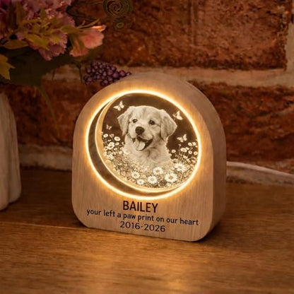 Personalized Photo Pet Memorial Night Light, Custom Dog Photo LED Night Light for Mom, Angel Memorial Keepsake, Sympathy Gift, Dog Mom Gift, Pet Lover Gifts - color: Style 13