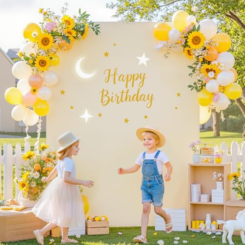 Square Arch Backdrop Covers 6.6FT x 5.2FT Beige Wedding Arch Cover Stretchy Backdrop Fitted Balloon Arches Covers Spandex for Birthday Party Baby Shower Anniversary Ceremony Banquet Decoration - color: Beige