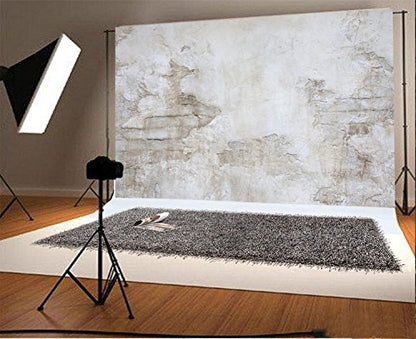 Laeacco Rock Wall Photography Backdrops for Studio 7x5ft Vinyl Studio Backdrop Customized Photography Backdrop Stone Wall Backdrop Grunge Antique Ingredient Rough Wall Retro Architecture - size: 7x5ft