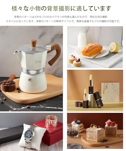 8Pcs 16Patterns Table Top Small Food Background Kit Makeup Product Shooting Backdrop Photo Backdrop Board Product Photography for Mini Items Photography and Video Recording(Small Size 16.5x11.7in)