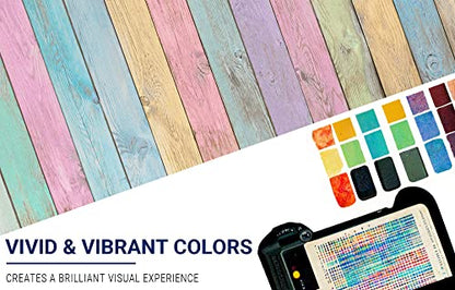 Allenjoy 7x5ft Colorful Wood Photography Backdrops for Girls Boys Kids Baby Portrait Baby Shower Wooden Texture Painting Banner for Birthday Party Background Photo Studio Props