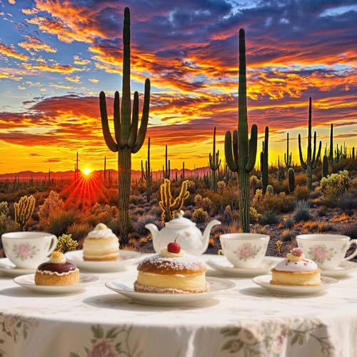 12x10ft Desert Scenery Backdrop Cactus Photography Backdrops Desert Sunset Photo Backdrop Tourist Scenery Photo Backdrop Curtains - size: 12X10FT