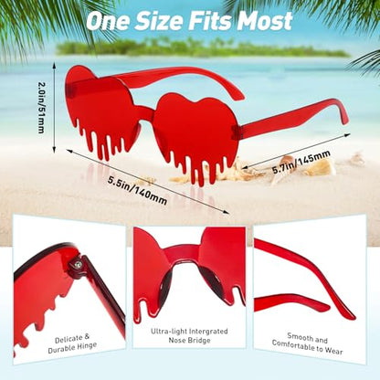 Pibupibu 24/48 Pack Mixed Rimless Colorful Party Sunglasses Bulk, Fun Party Glasses Photoshoot Prop Costume Eyewear - color: 48 Mixed