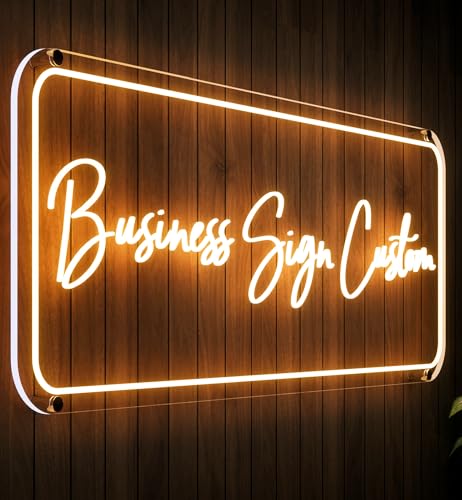 CIONAOR Custom Neon Sign, Custom LED Neon Sign Customizable for Business Salon Beauty Nail Studios Light Up Name Sign, Personalized Neon Light Suitable for Bar Bakeries Coffee Shop Decorations - size: Business Sign Custom