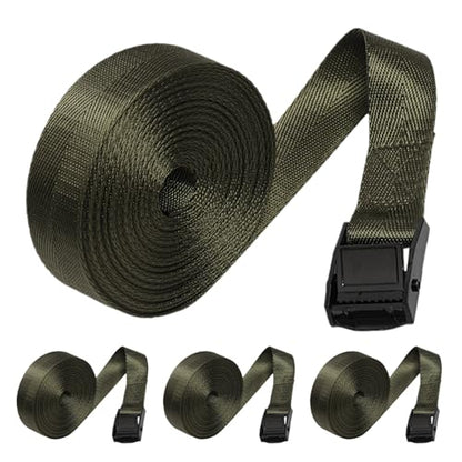 4pcs Hunting Camera Straps 2.5cm X 2m Nylon Quick Release Mounting Belt for Outdoor Photography and Hunting, Military Green Sturdy Field Camera Attachment Tiedown